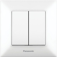Выключатель Panasonic белый 2-й без подсветки