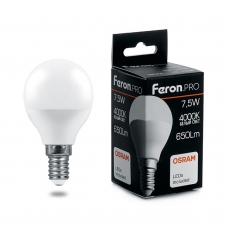 Лампа светодиодная Feron 7 Вт ДС Е-14 4000K
