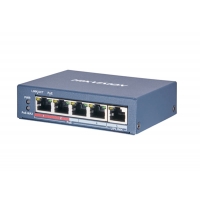 Коммутатор Hikvision DS-3E0505P-E/M(B) 4x10/100/1000Mbps PoE,1x1000Mbpc,PoE budget:35W Metal