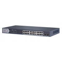 Коммутатор Hikvision DS-3E0526P-E/M(B) 24x1000Mbps PoE,2x1000 SFP,PoE budget:225W Metal