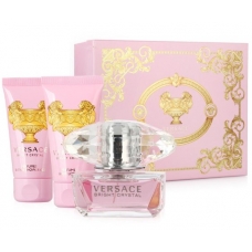 Versace Bright Crystal (L) edt 90/BL 100/SG 100/Pouch Set
