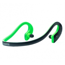 Наушники HARPER НВ-400 Green  Bluetooth4,0 + кабель